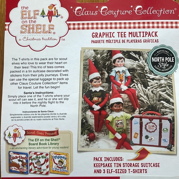 The Elf on the Shelf Graphic Tshirt Multi pack & Keepsake Suitcase - Picture 2 of 2
